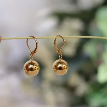 Earrings Jewelvers 18K GoldFilled Ball Dangle Earrings for Women