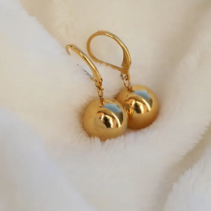 Earrings Jewelvers 18K GoldFilled Ball Dangle Earrings for Women