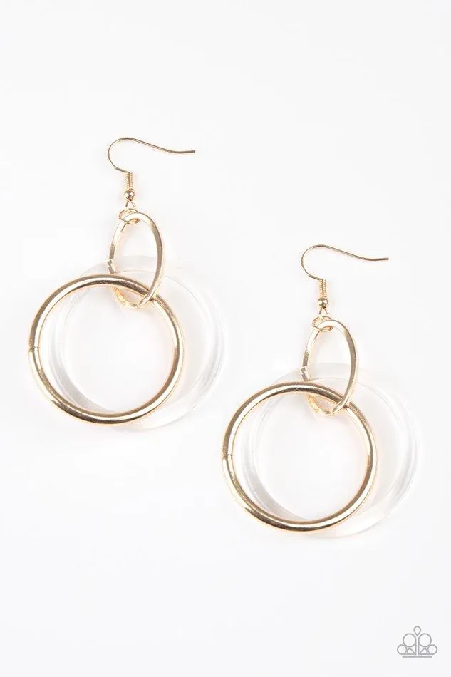 Paparazzi Earring Circus Circuit Gold Paparazzi Jewelry Earrings