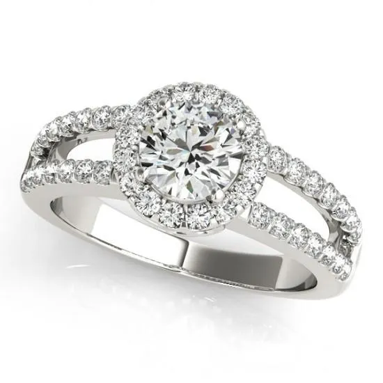 Natural Earth Mined Diamond Halo Double Row Engagement Fancy Ring 160 Carat WG 14K GB Rings Natural Earth Mined Diamond Halo Double Row Engagement Fancy Ring 160 Carat WG 14K GB Rings