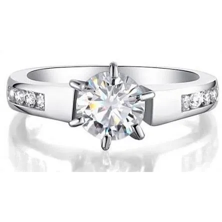 Rings GB 270 Carats Natural Earth Mined Diamonds Wedding Ring Prong Set White Gold 14K Rings GB 270 Carats Natural Earth Mined Diamonds Wedding Ring Prong Set White Gold 14K