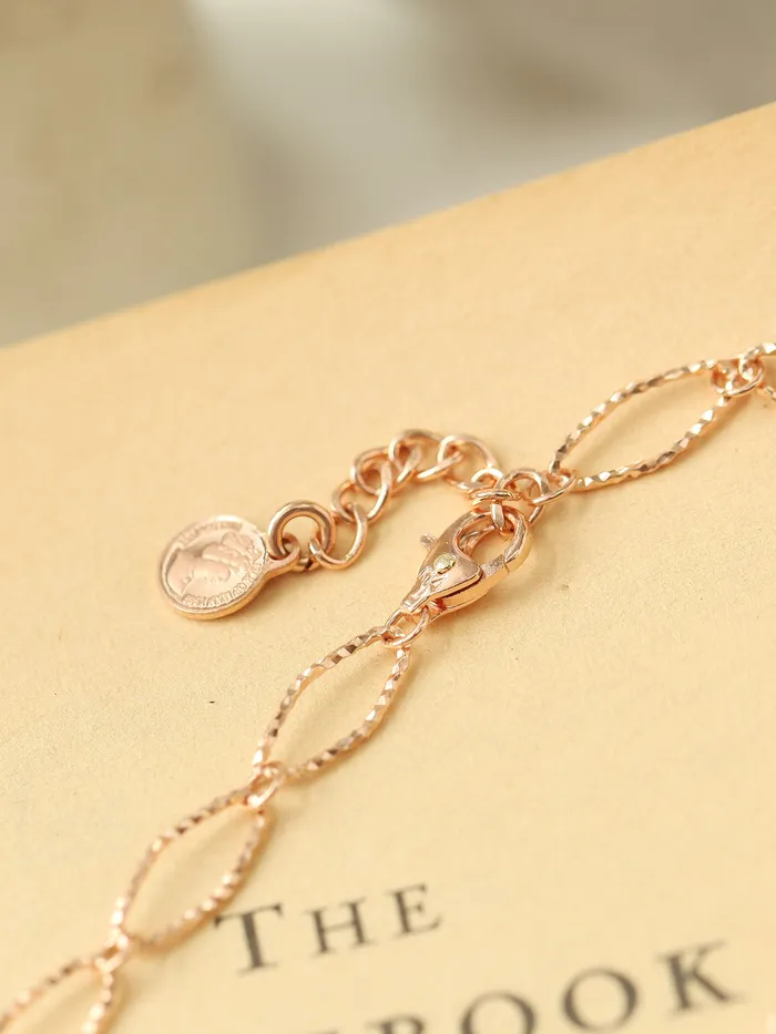14K 18K Gold Cutting Twist Coin Chain Anklet MinimalBijoux PreStyled Sets