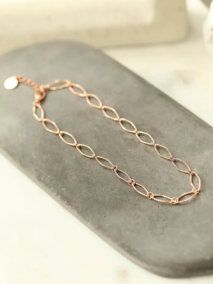 14K 18K Gold Cutting Twist Coin Chain Anklet MinimalBijoux PreStyled Sets