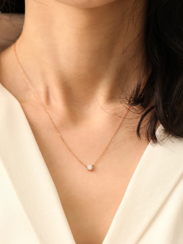 Necklaces MinimalBijoux 14K 18K Gold Delicate CZ Necklace