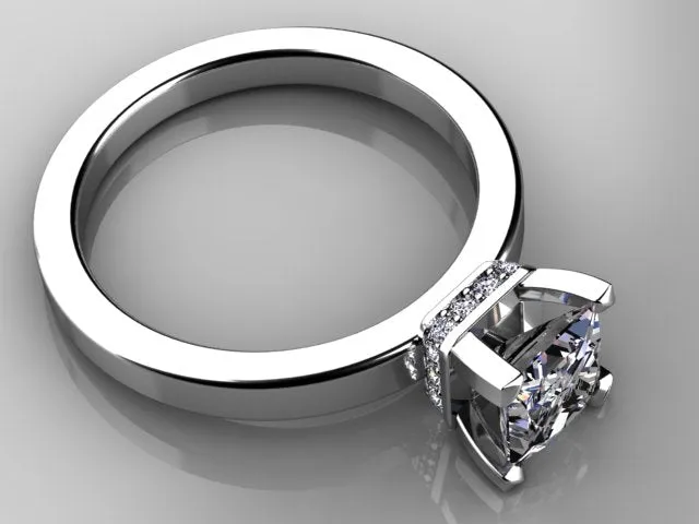 vendorunknown Princess Diamond Engagement Ring From the Christopher Michael Collection Rings vendorunknown Princess Diamond Engagement Ring From the Christopher Michael Collection Rings