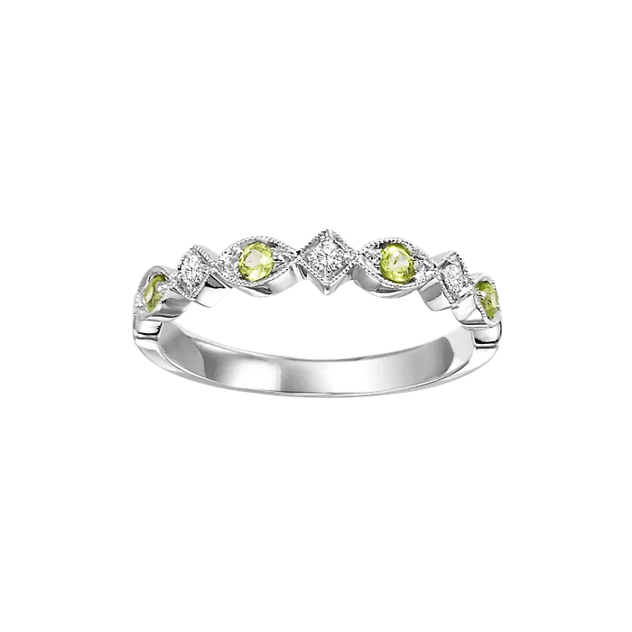 10K Gold Stackable Peridot Band 120CT International Diamond Center Rings