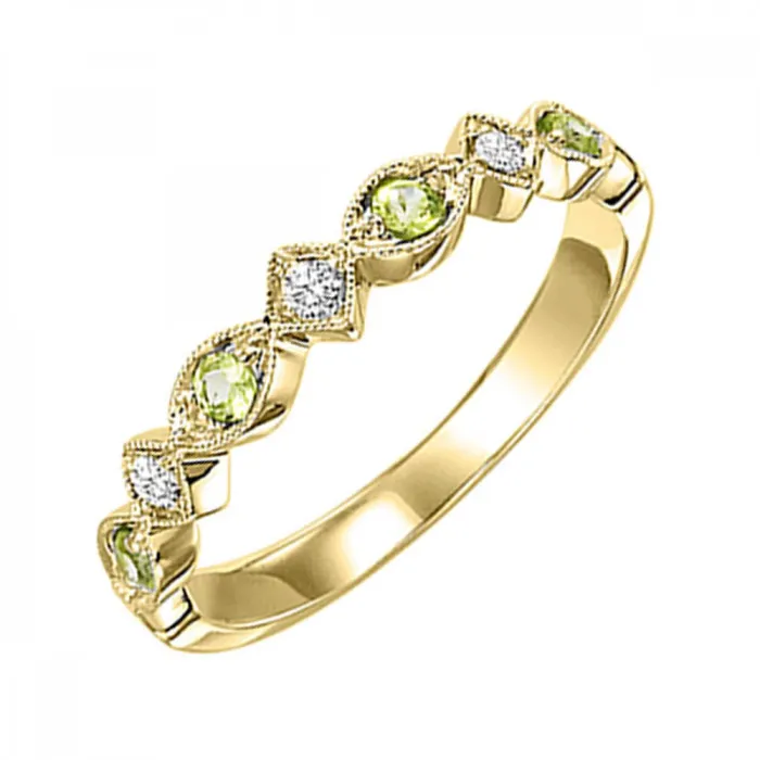 10K Gold Stackable Peridot Band 120CT International Diamond Center Rings 10K Gold Stackable Peridot Band 120CT International Diamond Center Rings
