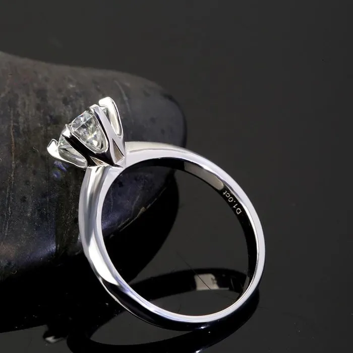 Luxus Moissanite Rings Jewelry Rings Platinum Plated Silver Solitaire Moissanite Ring 2ct Luxus Moissanite Rings Jewelry Rings Platinum Plated Silver Solitaire Moissanite Ring 2ct