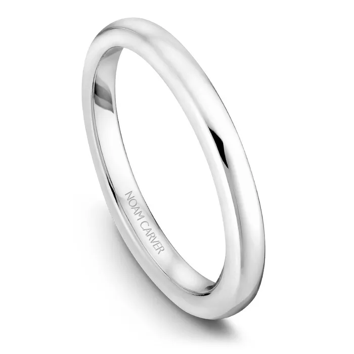 Noam Carver White Gold Peg Head Semi Mount Solitaire Engagement Ring Setting with Diamond Accents 004 CTW International Diamond Center Rings