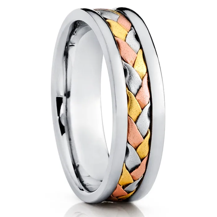 Rings Clean Casting Jewelry Rose Gold Wedding Ring Titanium Wedding Ring Braid Ring Rose Gold Ring Yellow Gold Ring Braid Ring