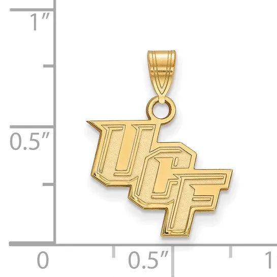 Sterling Silver Goldplated LogoArt University of Central Florida UCF Small Pendant International Diamond Center Necklaces
