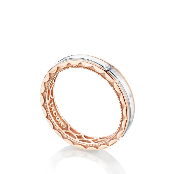 Tacori Sculpted Crescent Wedding Band 18k White Yellow Gold 5mm International Diamond Center Rings Tacori Sculpted Crescent Wedding Band 18k White Yellow Gold 5mm International Diamond Center Rings