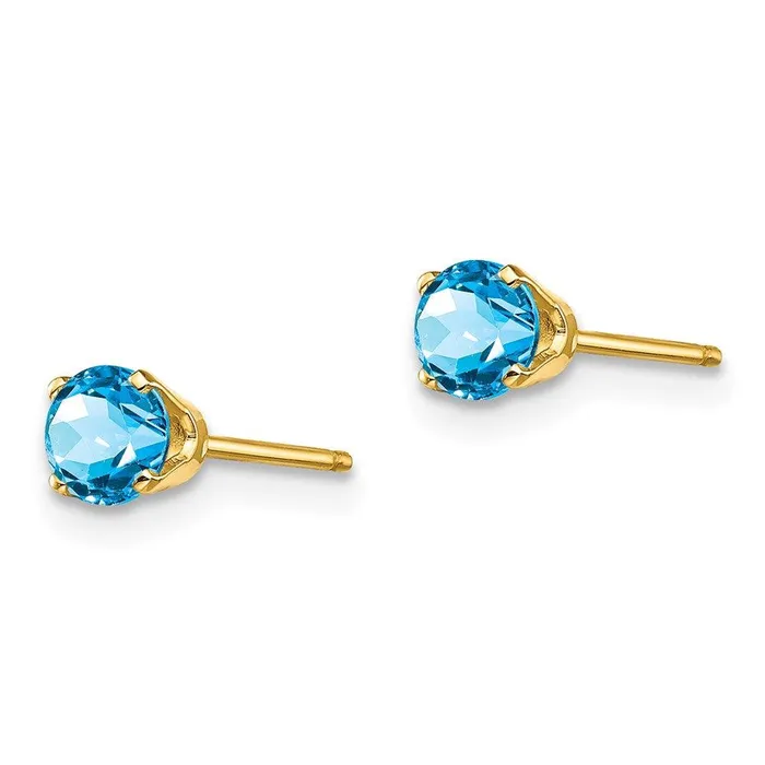 14k 4mm DecemberBlue Topaz Post Earrings Jewelry Earrings 14k 4mm DecemberBlue Topaz Post Earrings Jewelry Earrings