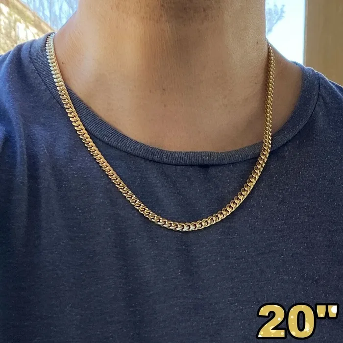14K Gold Plated over 925 Silver Miami Cuban Link Chain Necklace 5MM 1824 Bling Cartel Admin Necklaces