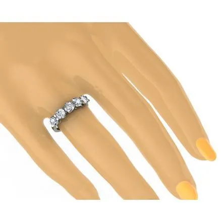 250cttw Shared Prong Round Lab Grown Diamond Five Stone Ring deBebians Rings