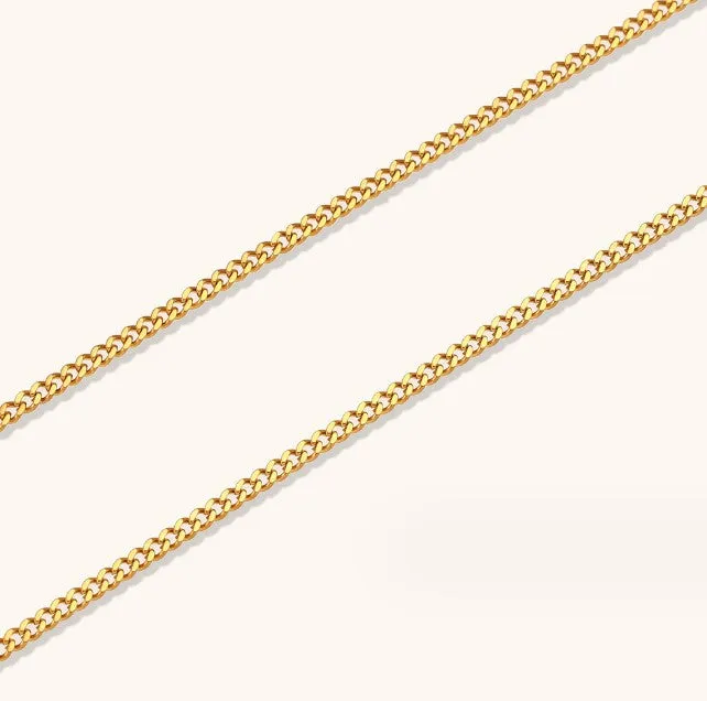 5mm Gold Cuban Chain VVS Jewelry PreStyled Sets