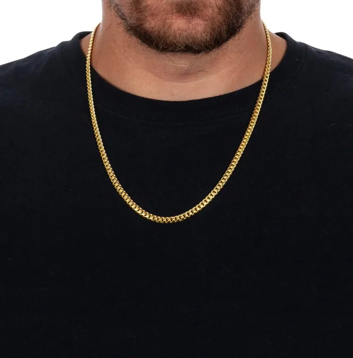 5mm Gold Cuban Chain VVS Jewelry PreStyled Sets