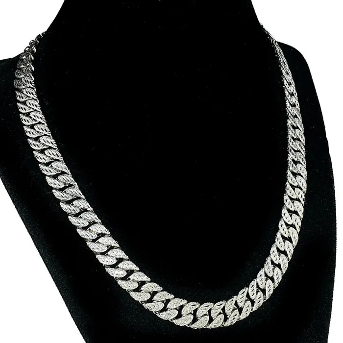 Bling Cartel Admin Rings Diamond Dust Diamond Cut Silver Tone Cuban Chain 24 10MM Bling Cartel Admin Rings Diamond Dust Diamond Cut Silver Tone Cuban Chain 24 10MM