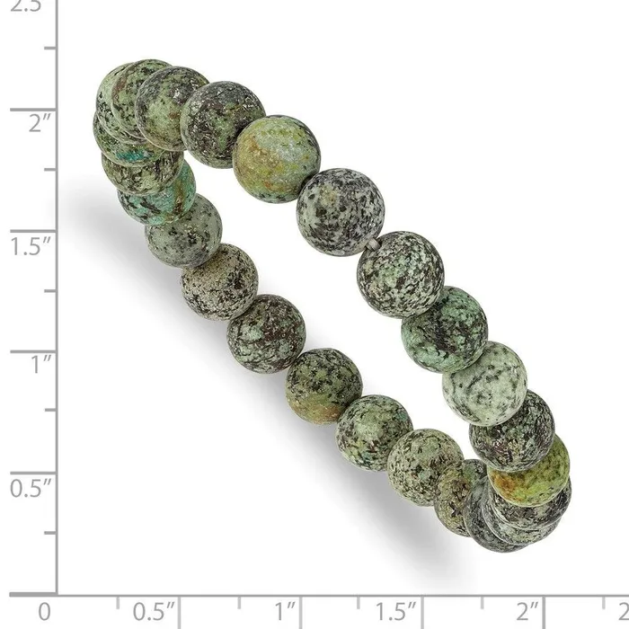 Bracelets Chisel African Pine Agate Beaded Stretch Bracelet Bracelets Chisel African Pine Agate Beaded Stretch Bracelet