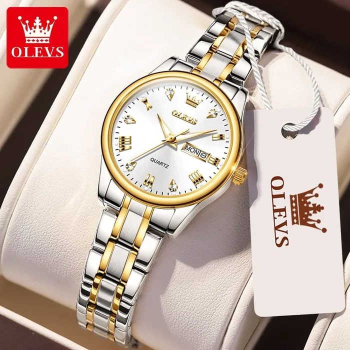 Bracelets Divine Inspiration Styles OLEVS Womens Fine Fashion Premium Quality Luxury Style Stainless Steel Bracelet Watch