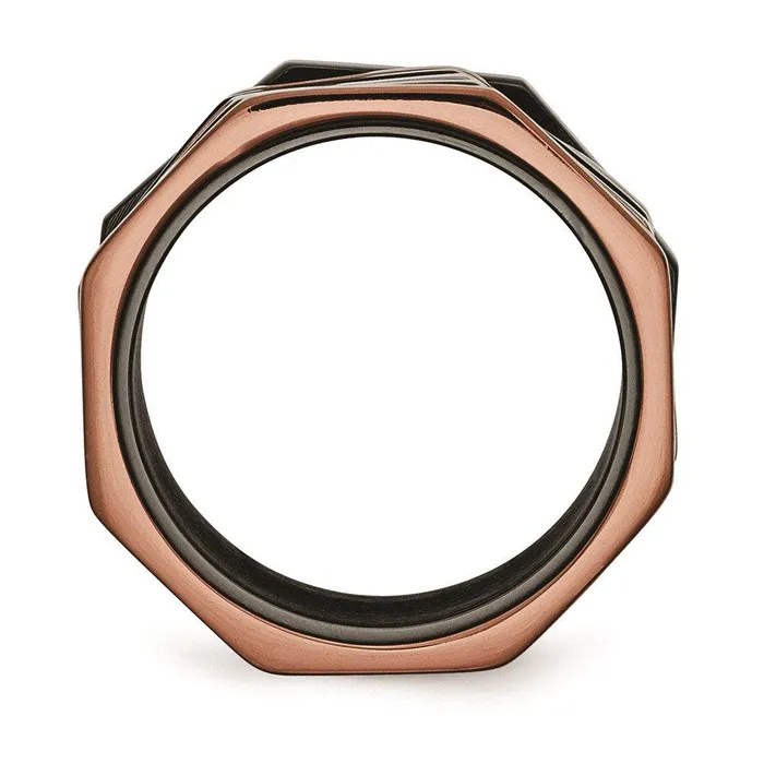 Chisel Rings Stainless Steel Black Brown IPplated Ring Chisel Rings Stainless Steel Black Brown IPplated Ring
