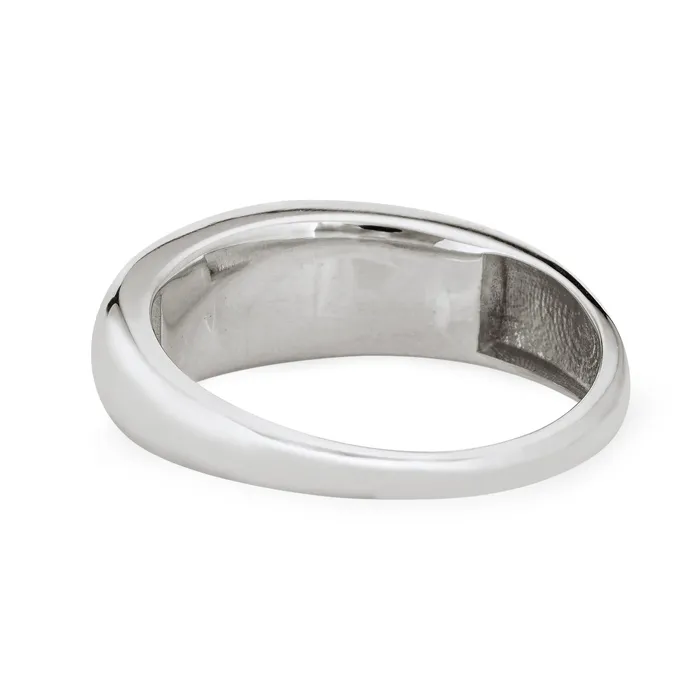 closebymejewelry Rings Oval Dome Cremation Ring in Sterling Silver