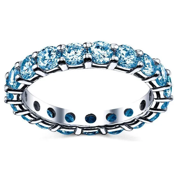 deBebians Rings Blue Topaz Eternity Band