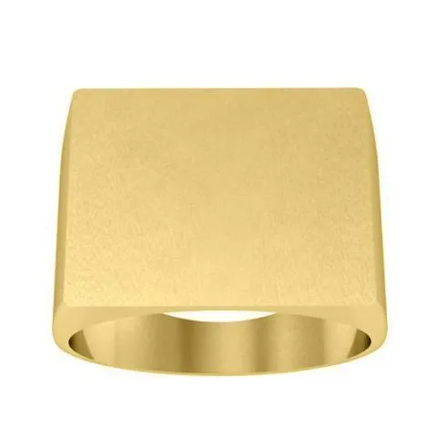deBebians Rings Square Face Signet Ring 15mm x 19mm