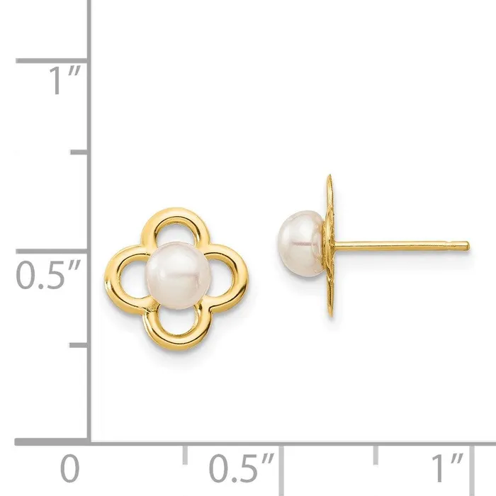 Earrings Jewelry Madi K Kids 14K 45mm White Button Freshwater Cultured Pearl Post Earrings Earrings Jewelry Madi K Kids 14K 45mm White Button Freshwater Cultured Pearl Post Earrings