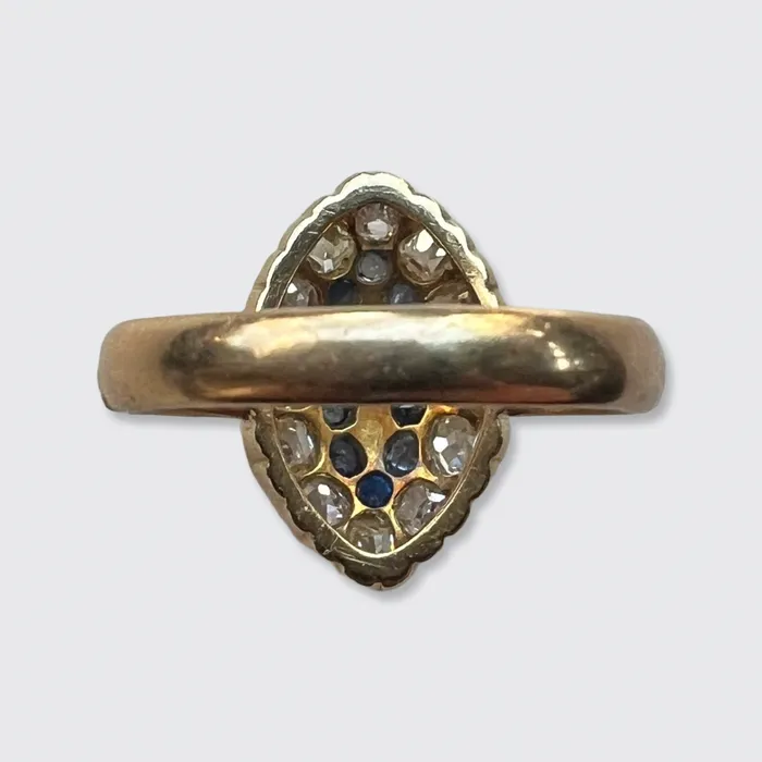 Edwardian Sapphire Diamond Marquise Ring 21stfinds Rings