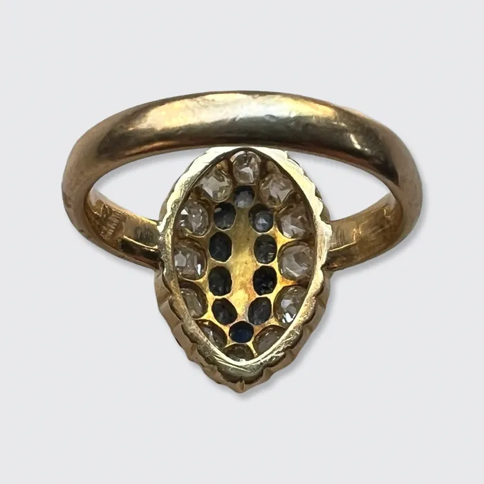 Edwardian Sapphire Diamond Marquise Ring 21stfinds Rings