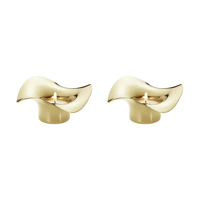 Georg Jensen PreStyled Sets Georg Jensen Cobra Tealight SS Gold Pvd 2 Pcs