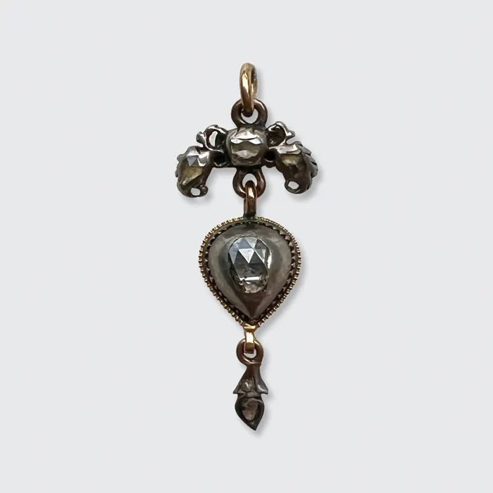 Georgian Crowned Heart Drop Pendant 21stfinds Necklaces