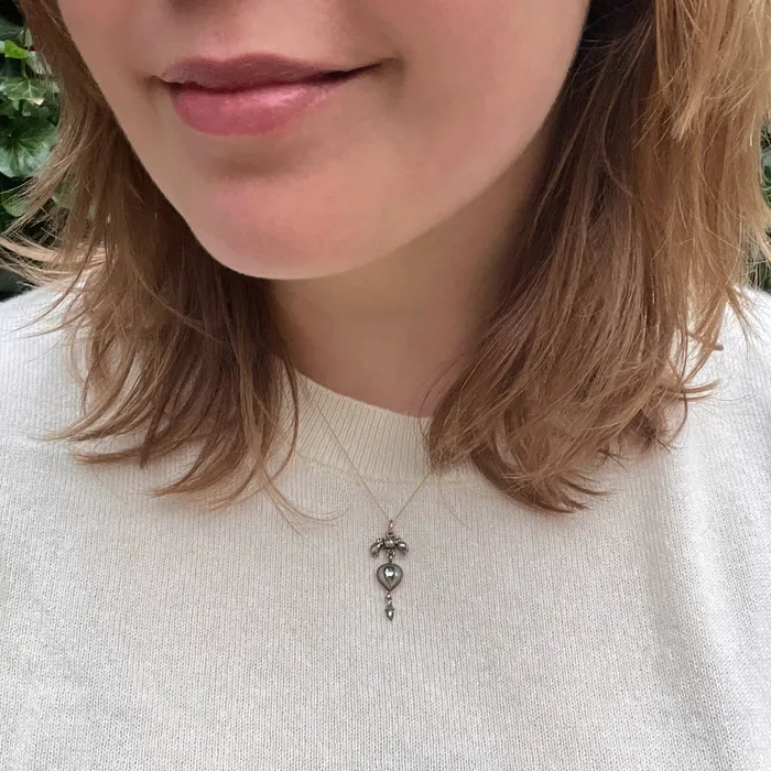 Georgian Crowned Heart Drop Pendant 21stfinds Necklaces