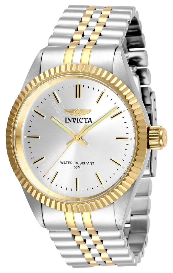 Invicta Bracelets Invicta Mens Bracelet Watch Specialty Quartz Silver Dial Two Tone Steel 29378
