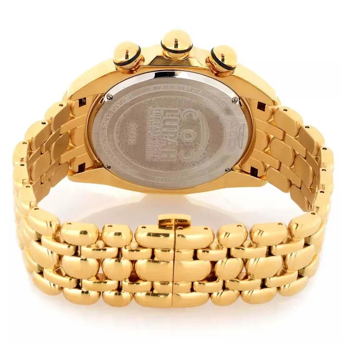 Invicta Bracelets Invicta Mens Chronograph Watch Lupah Blue Dial Gold Tone Bracelet 31412 Invicta Bracelets Invicta Mens Chronograph Watch Lupah Blue Dial Gold Tone Bracelet 31412