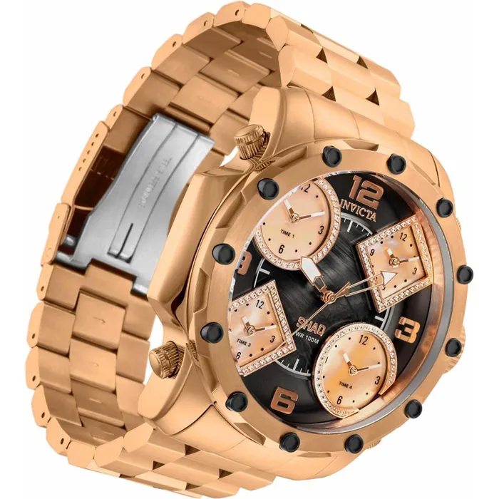 Invicta Bracelets Invicta Mens Diamond Watch Shaq Rose Gold Stainless Steel Bracelet 33868