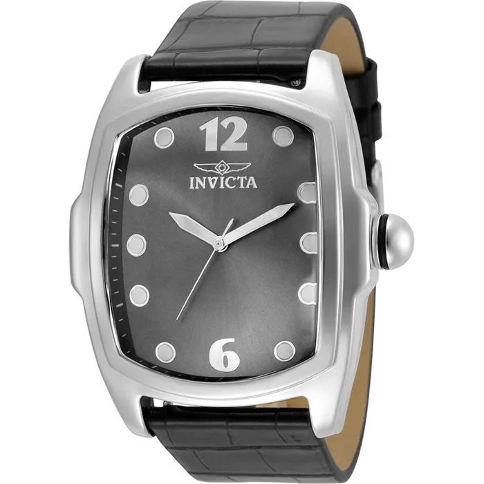 Invicta Watches Invicta Mens Watch Lupah Japanese Quartz Leather Strap Grey Dial SS Case 35372 Invicta Watches Invicta Mens Watch Lupah Japanese Quartz Leather Strap Grey Dial SS Case 35372
