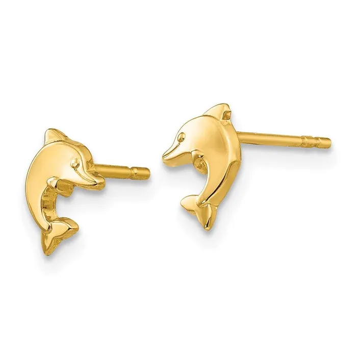 Jewelry 14k Polished Dolphin Post Earrings Earrings Jewelry 14k Polished Dolphin Post Earrings Earrings