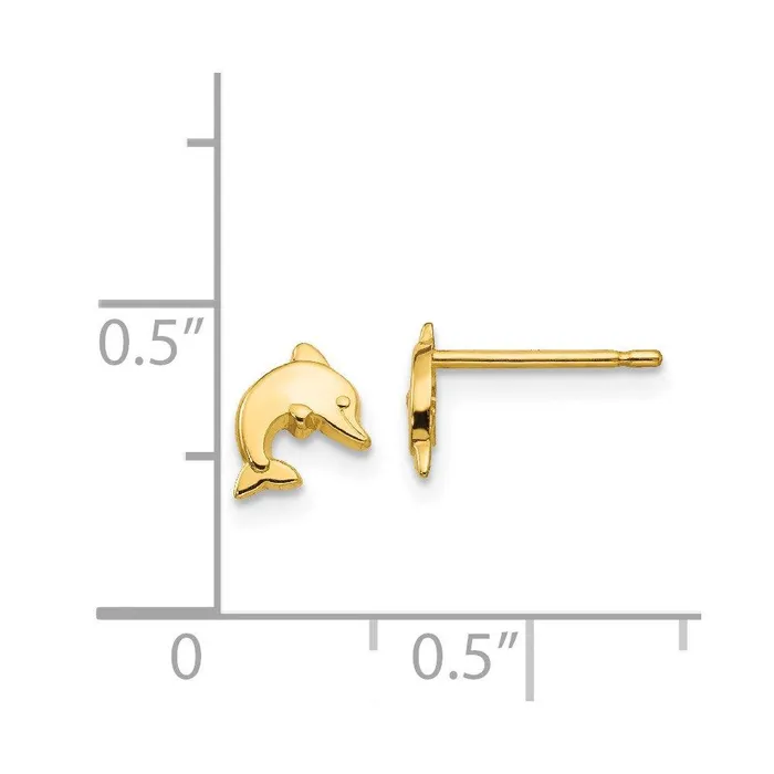 Jewelry 14k Polished Dolphin Post Earrings Earrings Jewelry 14k Polished Dolphin Post Earrings Earrings