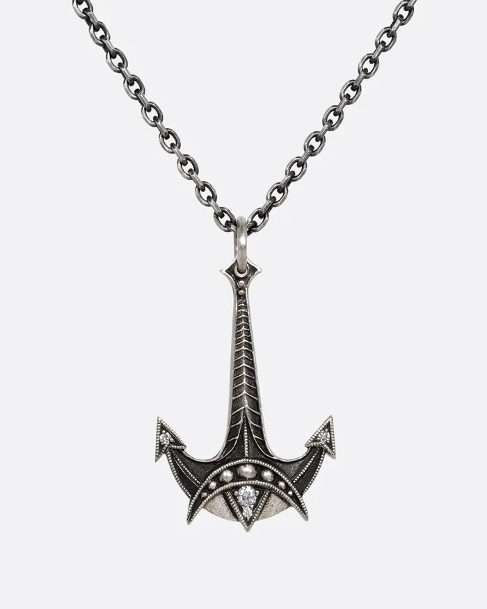 Jonahs Anchor Diamond Pendant Necklace DMD METAL Necklaces