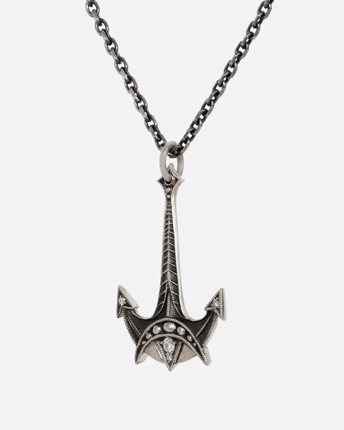 Jonahs Anchor Diamond Pendant Necklace DMD METAL Necklaces Jonahs Anchor Diamond Pendant Necklace DMD METAL Necklaces