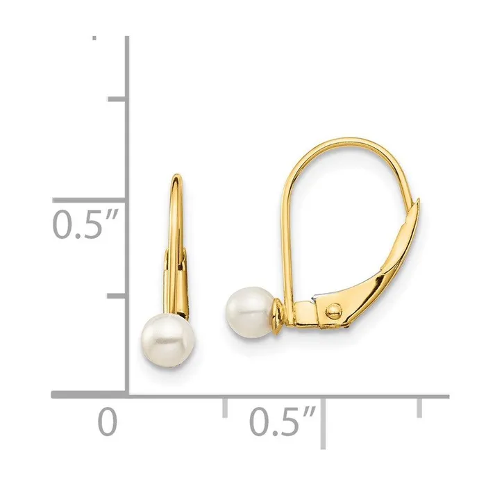 Madi K Kids 14K 34mm White Round FW Cultured Pearl Leverback Earrings Jewelry Earrings Madi K Kids 14K 34mm White Round FW Cultured Pearl Leverback Earrings Jewelry Earrings