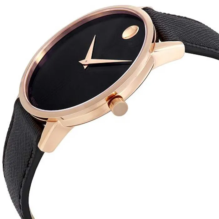 Movado Watches Movado Mens Quartz Watch Museum Rose Gold Case Genuine Leather Strap 0607196 Movado Watches Movado Mens Quartz Watch Museum Rose Gold Case Genuine Leather Strap 0607196