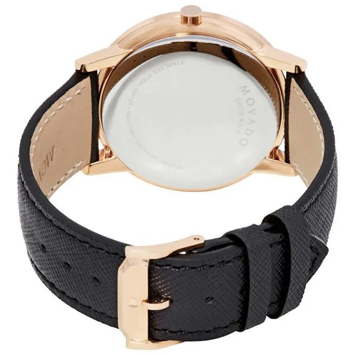Movado Watches Movado Mens Quartz Watch Museum Rose Gold Case Genuine Leather Strap 0607196 Movado Watches Movado Mens Quartz Watch Museum Rose Gold Case Genuine Leather Strap 0607196
