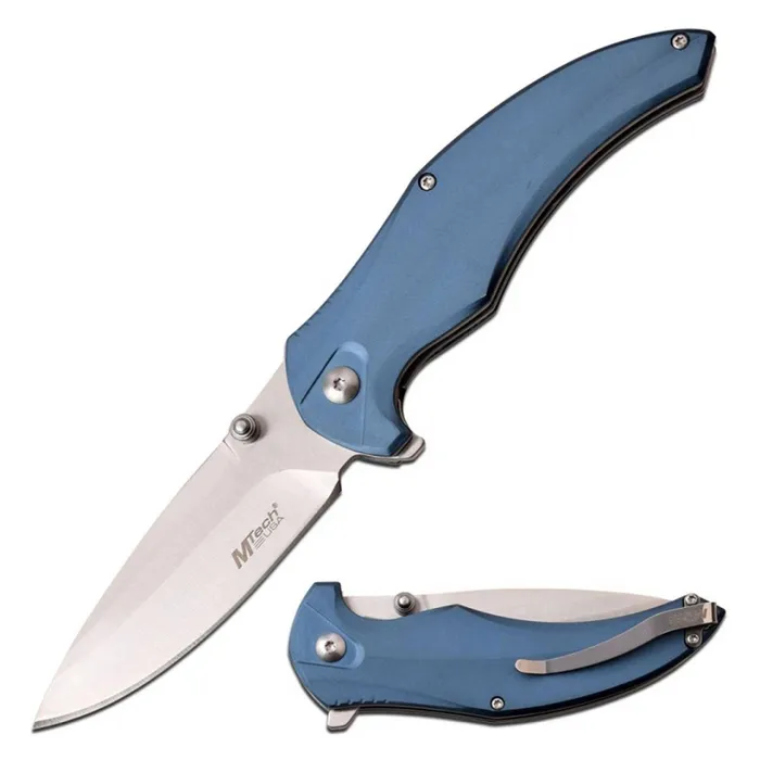 MTech USA MTech USA Folding Knife Fine Edge Drop Point Steel Blade Linear Lock MT1035BL Earrings