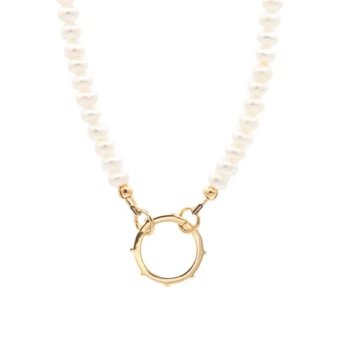 Necklaces Earthly Abundance Jewelry Carabiner Pearl necklace