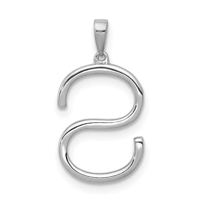 Necklaces Jewelry 14k White Gold Diamond Initial S Pendant Necklaces Jewelry 14k White Gold Diamond Initial S Pendant