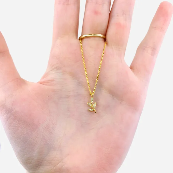 Necklaces Rhinestone Sprout Necklace Necklaces Rhinestone Sprout Necklace