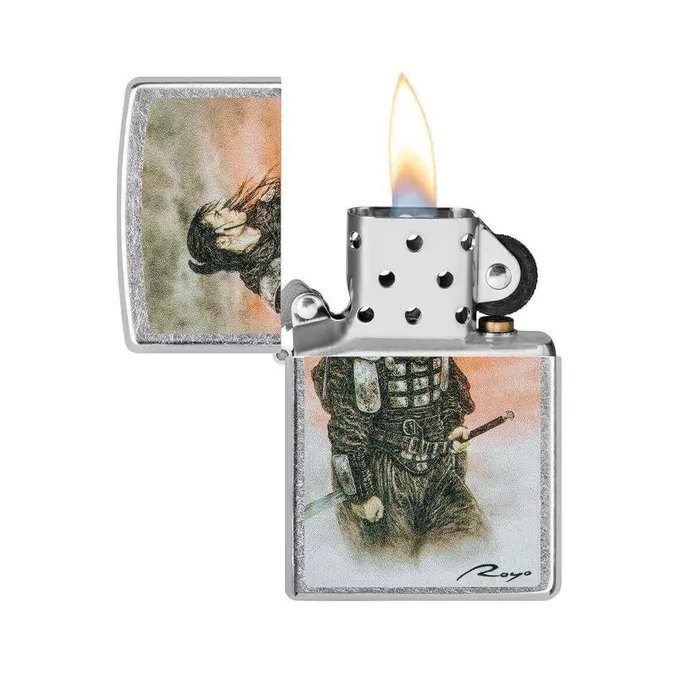 Necklaces Zippo Windproof Lighter Luis Royo Samurai Design Street Chrome 49767 Zippo